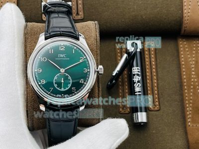 IWS Factory Swiss Replica IWC Portugieser Green Dial Arabic Numbers Watch 40MM